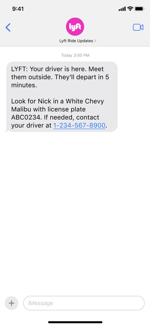 Concierge rider experience via text message – Lyft Business