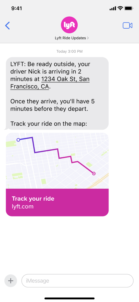 Concierge rider experience via text message – Lyft Business